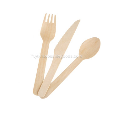 Couverts jetables de 140 mm, couverts en bois, couteaux en bois